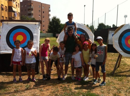 Gli arcieri del 1° campus estivo al Centro Scirea di Solaro